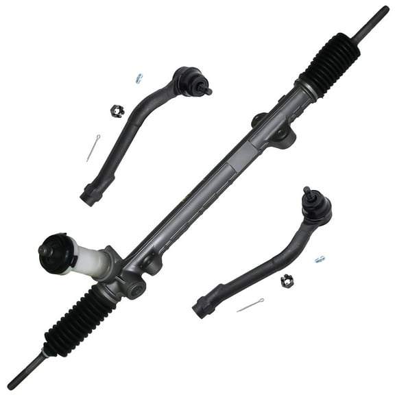 Detroit Axle - Front 3pc Rack and Pinion Kit for Hyundai Sonata 2011 2012 2013 2014, 1 Power Steering Rack & Pinion Assembly with Off-Set Mounting Ears 2 Outer Tie Rods Replacement
