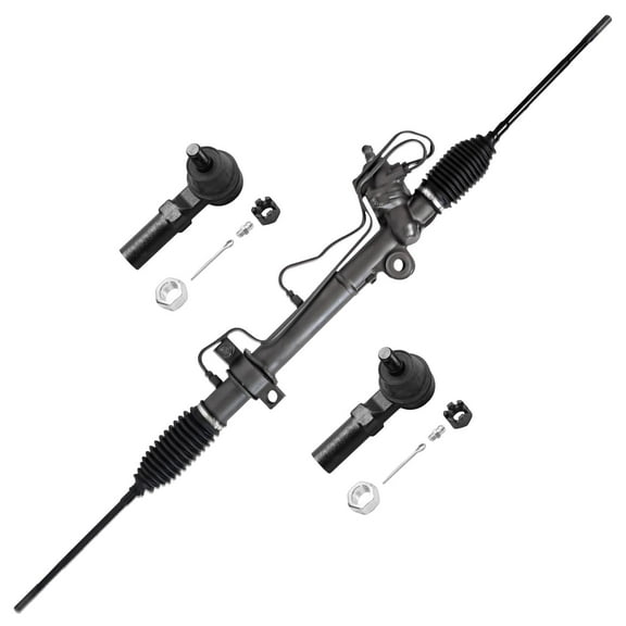Detroit Axle - Front 3pc Suspension Kit for 2002-2006 Nissan Altima, 04-08 Maxima, 1 Power Steering Rack & Pinion 2 Outer Tie Rod Ends 2002 2003 2004 2005 2006 2007 2008 Replacement