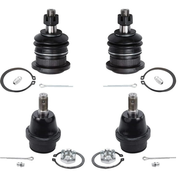 Detroit Axle - Front 4pc Ball Joints for 2003-2009 Lexus GX470, 03-18 Toyota 4Runner, 07-14 FJ Cruiser, 4 Upper & Lower Ball Joints Assembly Replacement