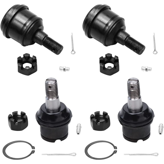 Detroit Axle - Front 4pc Ball Joints Assembly for 4WD Dodge Ram 2500 3500, 4 Upper and Lower Ball Joints Replacement