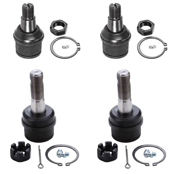 Detroit Axle - Front 4pc Ball Joints for Ford Excursion F-250 F-350 F-450 F-550 Super Duty Dodge Ram 2500 3500, 4 Upper and Lower Ball Joints Suspension Kit Replacement