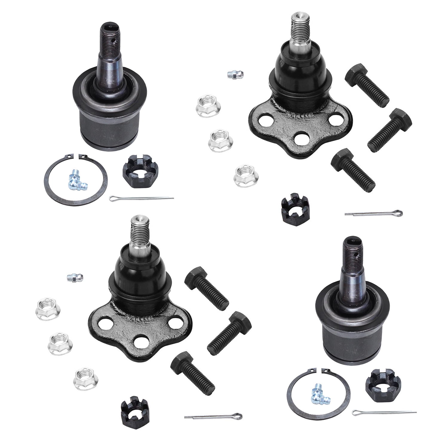 Detroit Axle - Front 4pc Ball Joints for 4WD 00-03 Dodge Dakota Durango, 4 Upper and Lower Ball Joints 2000 2001 2002 2003 Replacement