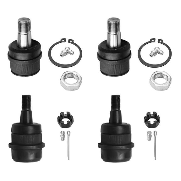 Detroit Axle - Front 4pc Ball Joints for 4WD 94-99 Dodge Ram 1500, 4 Upper and Lower Ball Joints 1994 1995 1996 1997 1998 1999 Replacement