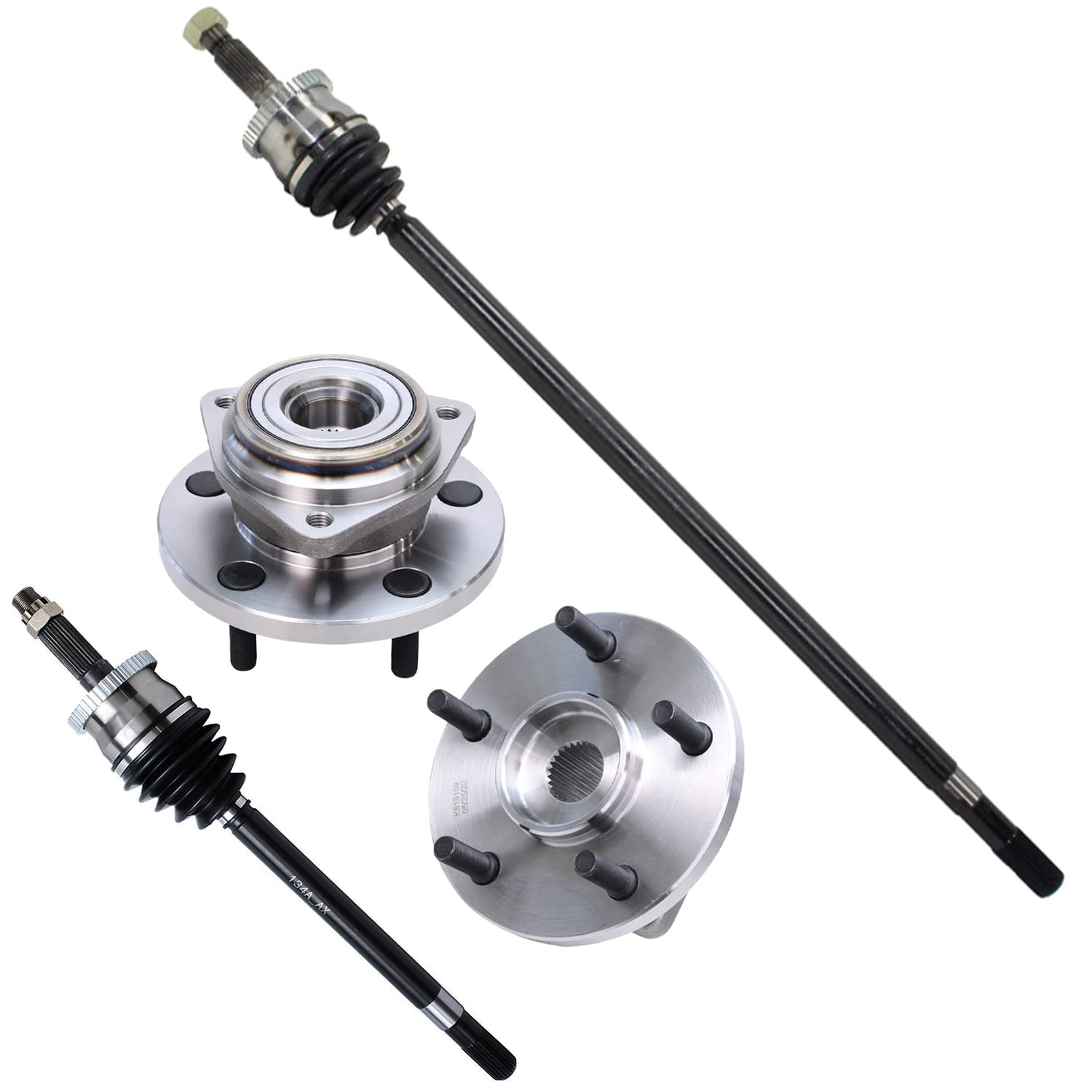Detroit Axle - Front 4pc CV Axles Kit for 4WD 1999-2004 Jeep Grand ...