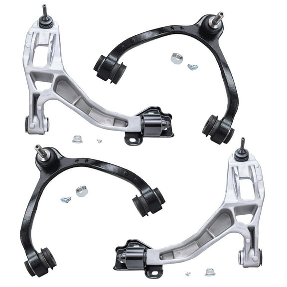 Detroit Axle - Front 4pc Control Arms for Ford Crown Victoria Lincoln Town Car Mercury Grand Marquis Marauder, 4 Upper and Lower Control Arms with Ball Joints Replacement