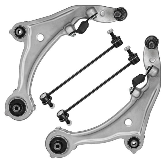 Detroit Axle - Front 4pc Control Arms Kit for 09-14 Nissan Murano, 2 Lower Control Arms & Ball Joint 2 Sway Bar Links 2009 2010 2011 2012 2013 2014 Replacement
