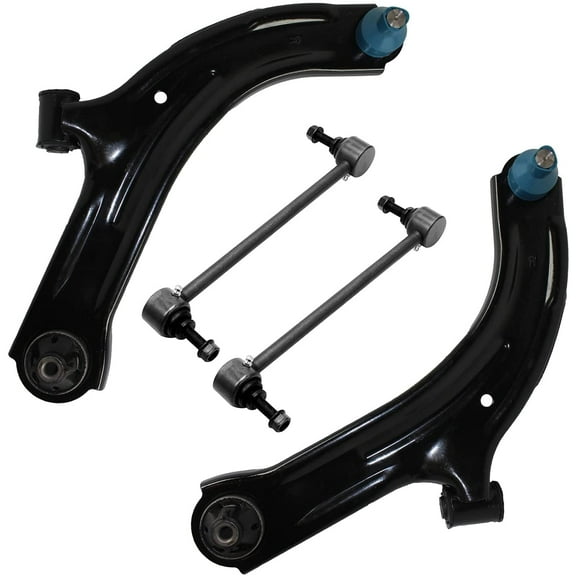 Detroit Axle - Front 4pc Control Arms Kit for 2009-2014 Nissan Cube, 2007-2012 Nissan Versa 2 Lower Control Arms w/Ball Joints 2 Sway Bar Stabilizer Links Suspension Kit Replacement