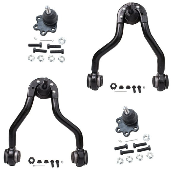 Detroit Axle - Front 4pc Control Arms Kit for 4WD Chevrolet Astro Blazer Tahoe GMC Safari Yukon K1500 K2500 Suburban, 2 Upper Control Arms 2 Lower Ball Joints Replacement