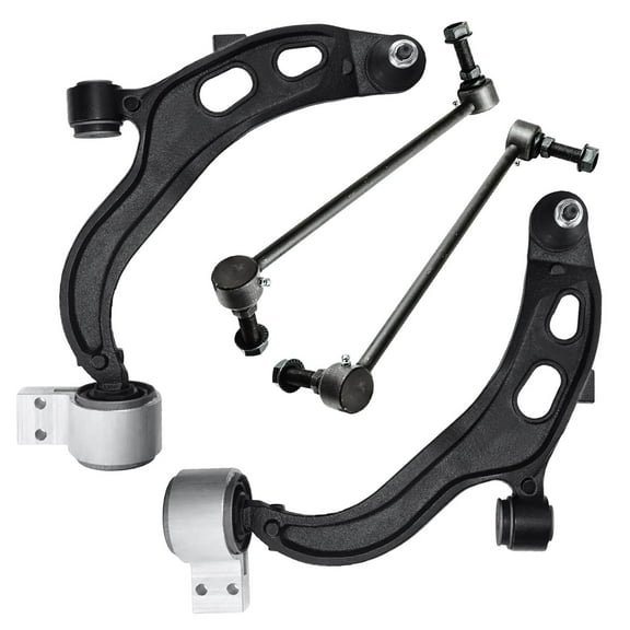 Detroit Axle - Front 4pc Control Arms Kit for Ford Flex Taurus Police Interceptor Special Service Police Sedan Lincoln MKS MKT, 2 Lower Control Arms w/Ball Joints 2 Sway Bar Links Replacement