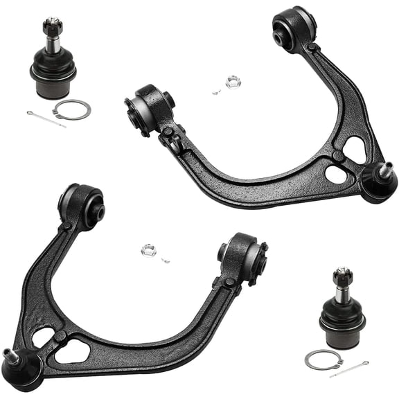 Detroit Axle - RWD Front 4pc Control Arms Kit for Chrysler 300 Dodge Challenger Charger Magnum, 2 Upper Control Arms + 2 Lower Ball Joints Suspension Kit Replacement
