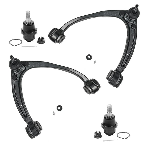 Detroit Axle - Front 4pc Control Arms Kit for Silverado Sierra Chevy GMC Suburban Yukon XL 1500 Tahoe Avalanche Escalade EXT ESV, 2 Upper Control Arms & Ball Joints 2 Lower Ball Joints Replacement