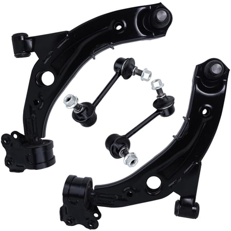 Detroit Axle - Front 4pc Control Arms Kit for 07-12 Mazda CX-7, 2 Lower Control Arms 2 Sway Bars 2007 2008 2009 2010 2011 2012 Replacement