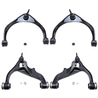 Detroit Axle - Front 4pc Control Arms Kit for Dodge Ram 1500 Classic, 4 Lower and Upper Control Arms w/Ball Joints Assembly Replacement