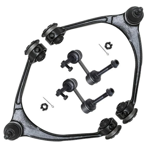 Detroit Axle - Front 4pc Control Arms Kit for Lexus GS300 GS400 GS430 SC430, 2 Upper Control Arms w/Ball Joints 2 Sway Bars Replacement