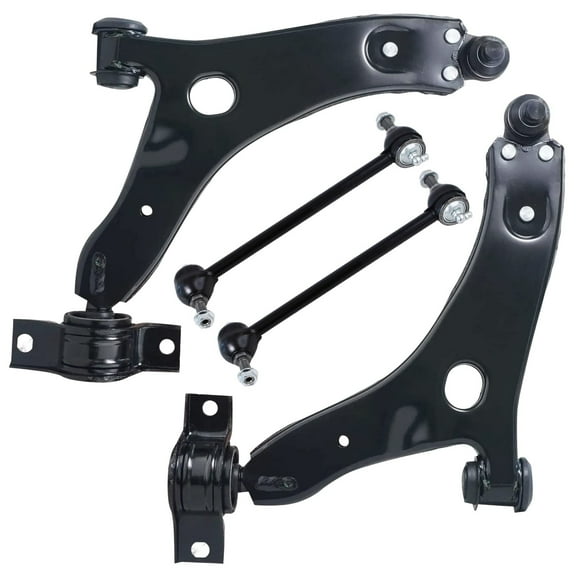 Detroit Axle - Front 4pc Control Arms Sway Bars for 04-11 Ford Focus 2004 2005 2006 2007 2008 2009 2010 2011, 2 Lower Control Arms w/Ball Joints 2 Sway Bar Links Replacement