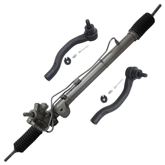 Detroit Axle - Front 4pc Rack & Pinion Kit for 08-12 Honda Accord, Power Steering Rack and Pinion Assembly Outer Tie Rods 2008 2009 2010 2011 2012 Replacement