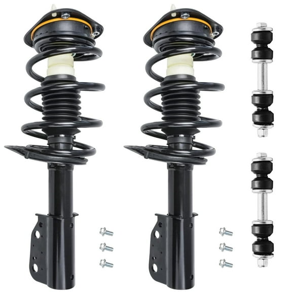 Detroit Axle - Front 4pc Struts Kit for Buick LeSabre Cadillac Deville Pontiac Bonneville Olds Aurora, 2 Struts & Coil Spring 2 Stabilizer Sway Bar End Links Replacement Suspension