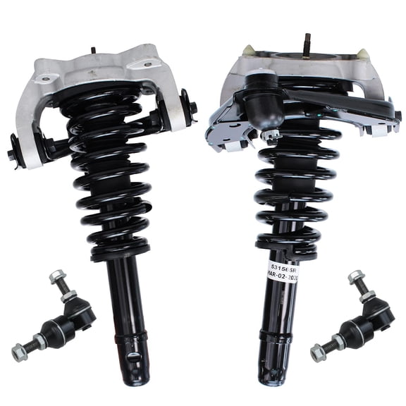 Detroit Axle - Front 4pc Struts Sway Bars for Chrysler Cirrus Sebring Plymouth Breeze Dodge Stratus, Struts w/Coil Spring 2 Stabilizer Sway Bars Replacement Suspension Kit