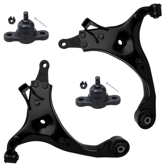 Detroit Axle - Front 4pc Suspension Kit for 2007-2010 Kia Magentis, 06-10 Optima, 07-12 Rondo, 2 Lower Control Arms 2 Lower Ball Joints 2006 2007 2008 2009 2010 Replacement