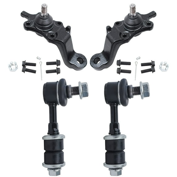 Detroit Axle - Front 4pc Suspension Kit for 95-00 Toyota Tacoma, 2 Lower Ball Joints 2 Sway Bar Links 1995 1996 1997 1998 1999 2000 Replacement