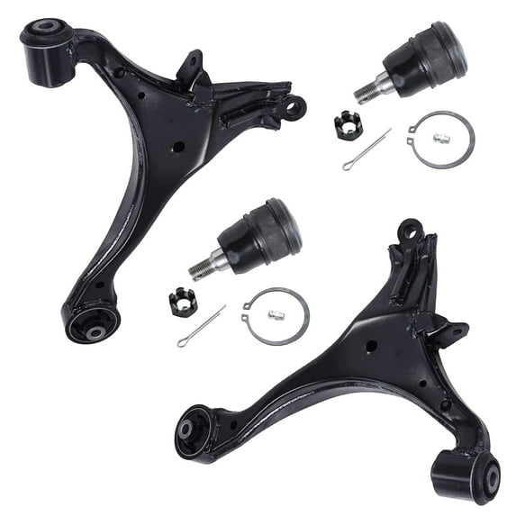 Detroit Axle - Front 4pc Suspension Kit for Acura EL Honda Civic 2001 2002 2003 2004 2005, 2 Lower Control Arms 2 Lower Ball Joints Replacement