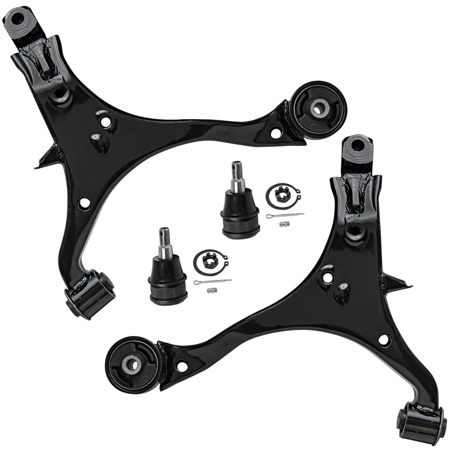 Detroit Axle - Front 4pc Suspension Kit for Honda CR-V 2002 2003 2004 2005 2006, 2 Lower Control Arms 2 Lower Ball Joints Set Replacement