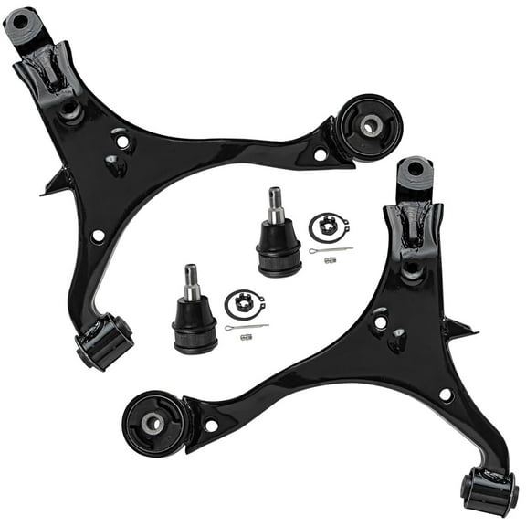 Detroit Axle - Front 4pc Suspension Kit for Honda CR-V 2002 2003 2004 2005 2006, 2 Lower Control Arms 2 Lower Ball Joints Set Replacement