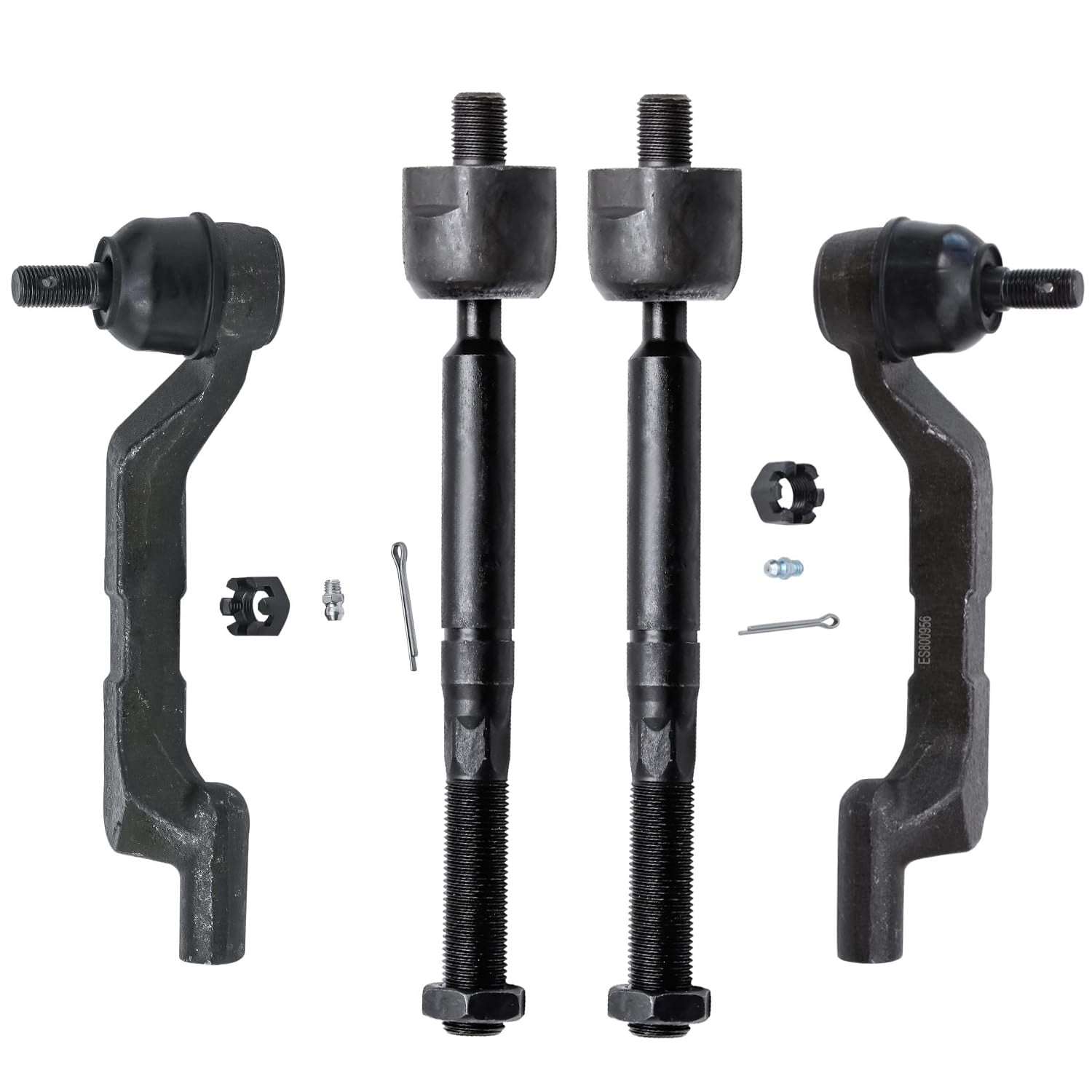 Detroit Axle - Front 4pc Tie Rods for AWD 11-14 Chrysler 300, 11-18 Dodge Charger, 4 Outer & Inner Tie Rods 2011 2012 2013 2014 2015 2016 2017 2018 Replacement