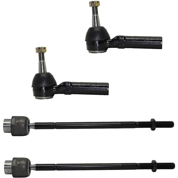 Detroit Axle - Front 4pc Tie Rods for Buick Allure Century LaCrosse Regal Chevy Impala Monte Carlo Pontiac Grand Prix Olds Intrigue, 4 Outer & Inner Tie Rod Ends Replacement