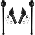 thumbnail image 1 of Detroit Axle - Front 4pc Tie Rods for Buick Lesabre Lucerne Park Avenue Riviera Cadillac Deville DTS Seville Olds Aurora Pontiac Bonneville, 4 Outer & Inner Tie Rod Ends Replacement, 1 of 6