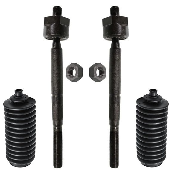 Detroit Axle - Front 4pc Tie Rods Kit for 95-00 Lexus LS400, 2 Inner Tie Rod Links 2 Boots + Bellows w/Locking C-Clamps 1995 1996 1997 1998 1999 2000 Replacement