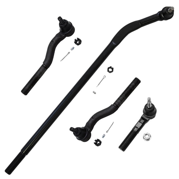 Detroit Axle - Front 4pc Tie Rods Kit for 2007-2017 Jeep Wrangler 2018 Wrangler JK, 4 Tie Rod Ends 2008 2009 2010 2011 2012 2013 2014 2015 2016