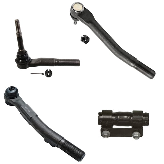 Detroit Axle - 4WD 4pc Front Tie Rods Kit for Ford F-250 F-350 F-450 F-550 Super Duty, Outer Tie Rod End Links, Adjusting Sleeves Replacement