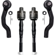 Detroit Axle - Front 4pc Tie Rods for 05-19 Nissan Frontier, 05-12 Pathfinder, 05-15 Xterra, 4 Outer and Inner Tie Rod Ends Replacement