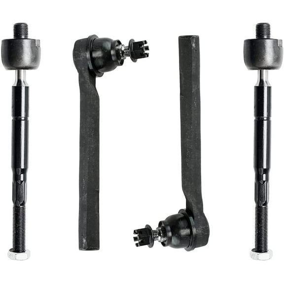 Detroit Axle - Front 4pc Tie Rods for 2005-2009 Honda Odyssey, 4 Outer and Inner Tie Rod Ends 2006 2007 2008 Replacement