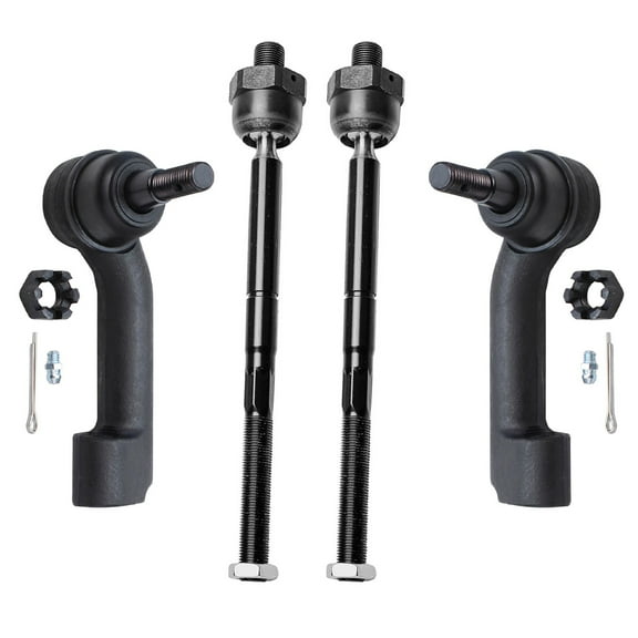 Detroit Axle - Front 4pc Tie Rods for 2007-2014 Ford Expedition Lincoln Navigator, 2009-2014 F-150, 4 Outer Inner Tie Rods Replacement