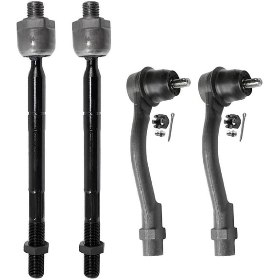 Detroit Axle - Front 4pc Tie Rods for 2012-2013 Kia Soul, 4 Outer and Inner Tie Rod Ends Assembly Replacement