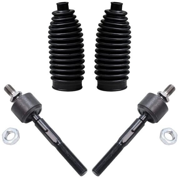 Detroit Axle - Front 4pc Tie Rods for Acura CL Honda Accord Odyssey Isuzu Oasis, 2 Inner Tie Rod End Links 2 Boots Replacement