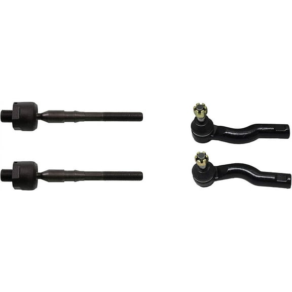 Detroit Axle - Front 4pc Tie Rods for Ford Fusion Lincoln MKZ Zephyr Mercury Milan, 4 Outer and Inner Tie Rod Ends Replacement