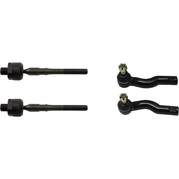 Detroit Axle - Front 4pc Tie Rods for Ford Fusion Lincoln MKZ Zephyr Mercury Milan, 4 Outer and Inner Tie Rod Ends Replacement