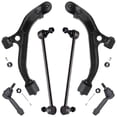 thumbnail image 1 of Detroit Axle - Front 6pc Control Arms Kit 2001-2004 Dodge Grand Caravan Chrysler Town & Country, 2001-2003 Voyager, 2 Lower Control Arms w/Ball Joints 2 Sway Bar Links 2 Outer Tie Rods Replacement, 1 of 5