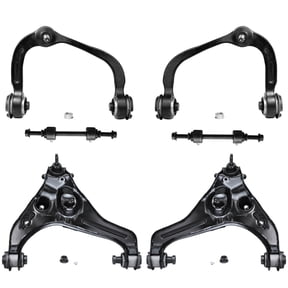 Detroit Axle - 4WD Front 6pc Control Arms Kit for 2009-2013 Ford F-150, 4 Lower & Upper Control Arms 2 Sway Bar End Links 2010 2011 2012