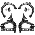 thumbnail image 1 of Detroit Axle - Front 6pc Control Arms Kit for Chevrolet Trailblazer EXT GMC Envoy XL XUV Buick Rainier Saab 9-7x Isuzu Ascender Lower Upper Control Arms w/Ball Joints, 1 of 6