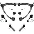 thumbnail image 1 of Detroit Axle - Front 6pc Control Arms Kit for Chevy GMC Silverado Sierra Suburban Yukon XL 1500 Tahoe Avalanche Escalade ESV EXT, 2 Upper Control Arms 2 Lower Ball Joints 2 Outer Tie Rods Replacement, 1 of 6