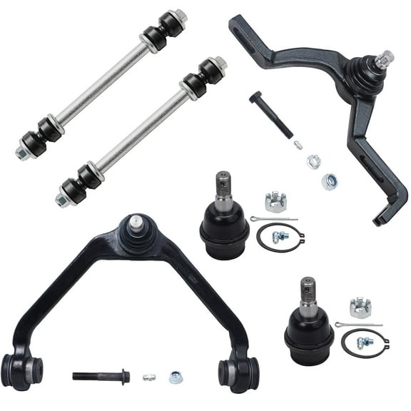 Detroit Axle - Front 6pc Control Arms Kit for Ford Explorer Sport Trac Ranger Mercury Mountaineer Mazda B2500 B3000 B4000, 2 Upper Control Arms 2 Sway Bars 2 Lower Ball Joints