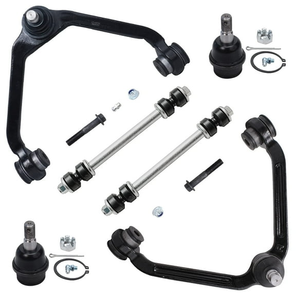 Detroit Axle - Front 6pc Control Arms Kit for Mazda B2500 B3000 B4000 Mercury Mountaineer Ford Ranger Explorer Sport, 2 Upper Control Arms w/Ball Joints 2 Lower Ball Joints 2 Sway Bars Replaceme
