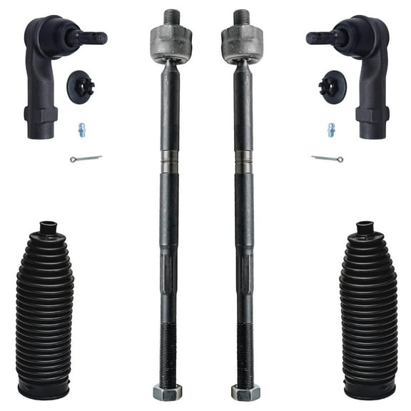 Detroit Axle - Front 6pc Inner & Outer Tie Rods with boots