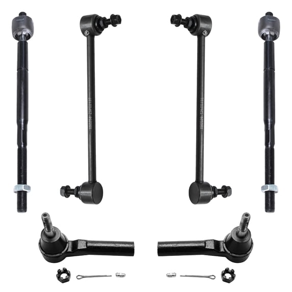Detroit Axle - Front 6pc Suspension Kit for 07-10 Chrysler Sebring, 08-14 Dodge Avenger, 4 Outer Inner Tie Rod Ends 2 Sway Bars 2007 2008 2009 2010 2011 2012 2013 2014 Replacement