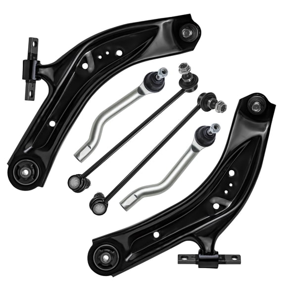 Detroit Axle - Front 6pc Suspension Kit for 2014-2019 Nissan Rogue 2017-2019 Rogue Sport Qashqai, 2 Lower Control Arms with Ball Joints 2 Sway Bars 2 Outer Tie Rods Replacement