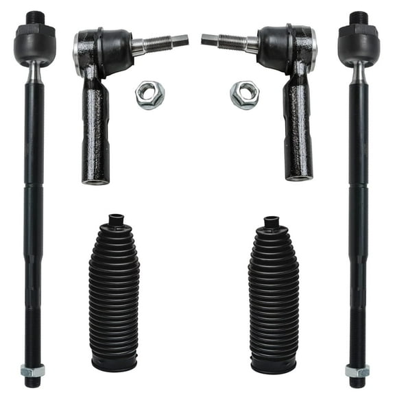 Detroit Axle - Front 6pc Suspension Kit for Chrysler 300 Dodge Magnum Charger Challenger, 4 Inner and Outer Tie Rods 2 Boots Replacement Fits select: 2005-2006 CHRYSLER 300C TOURING